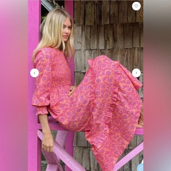 💥PRICE DROP💥 Peach Carnation Isabel Dress - Picture 1 of 8